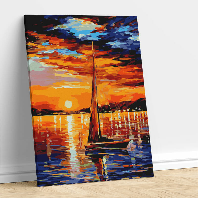 Abstrakte Sonnenuntergangs-Ansicht
