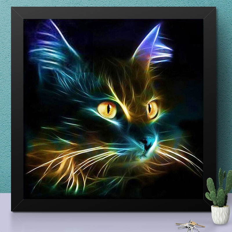 Abstrakte Katze mit Licht