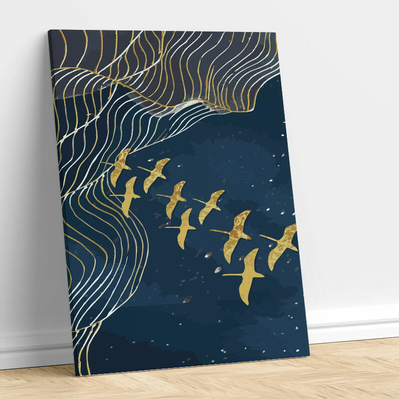 Fliegende Vögel am Himmel