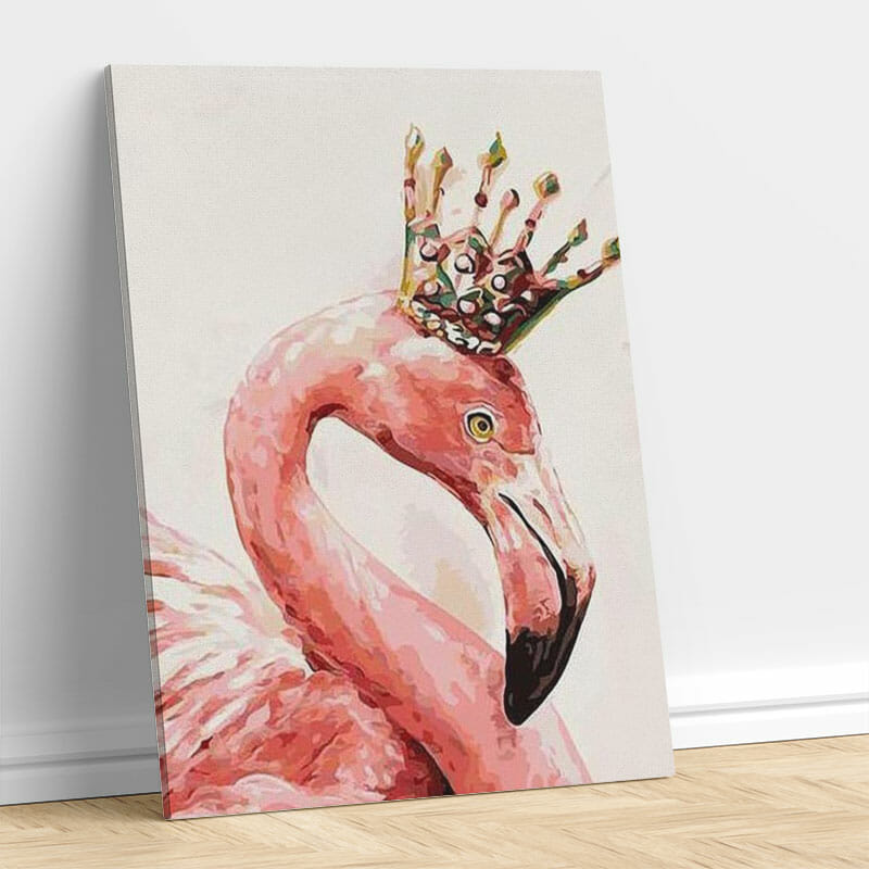 Flamingo mit Krone