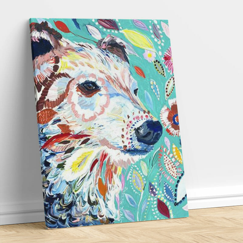 Bunte abstrakte Wolf
