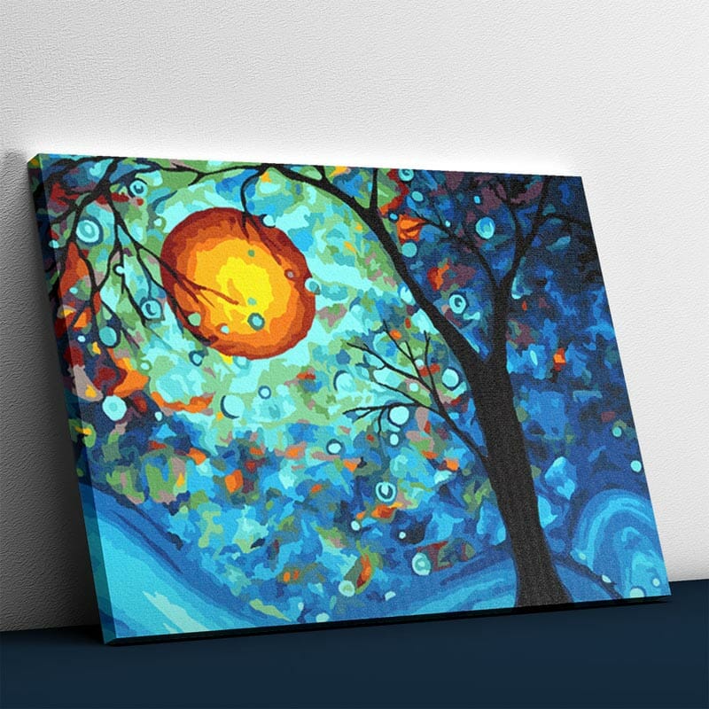 Mondlicht und der Baum - Abstrakt