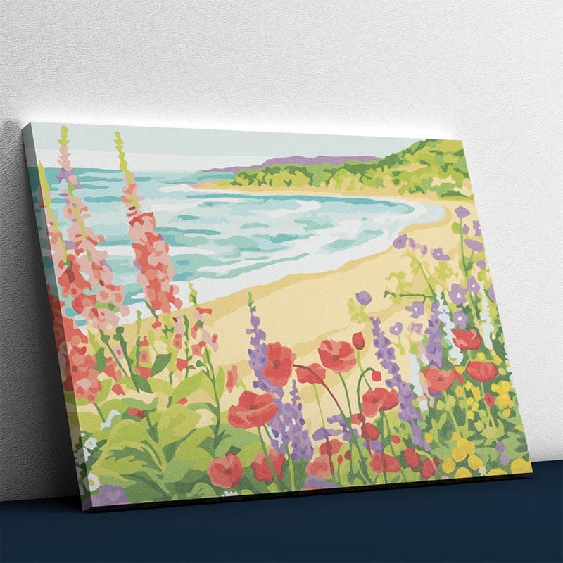 Schöne Blumen am Strand