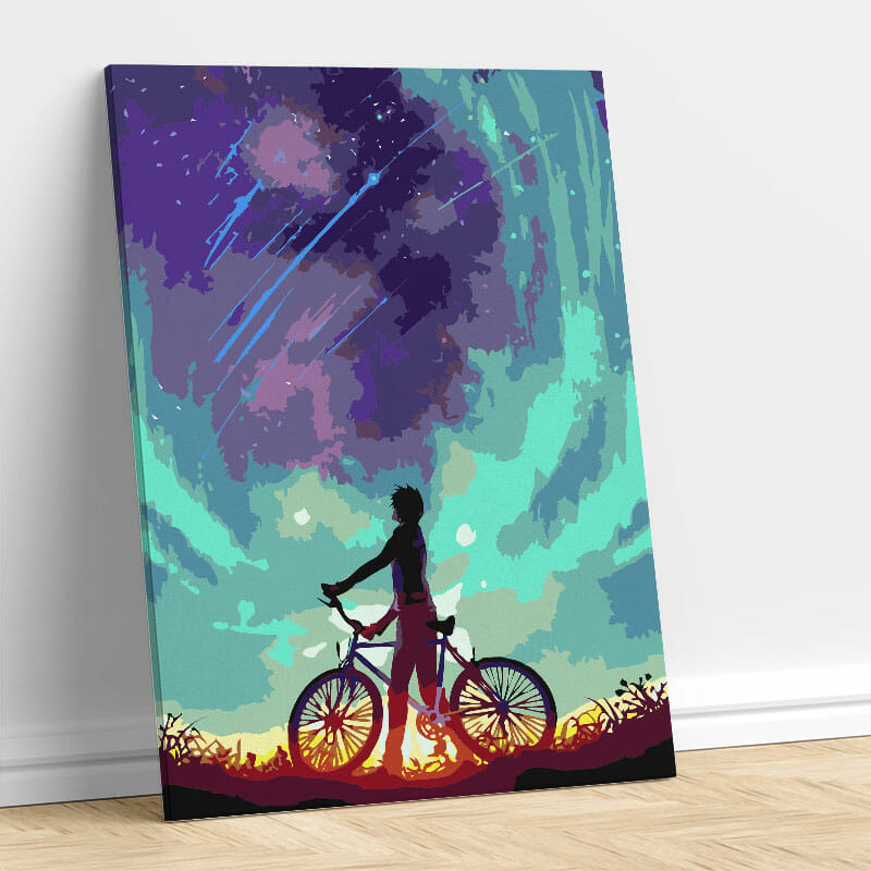 Junge mit Fahrrad
