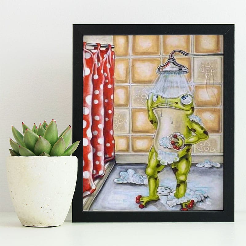 Lass mich unter der Dusche baden - Frosch