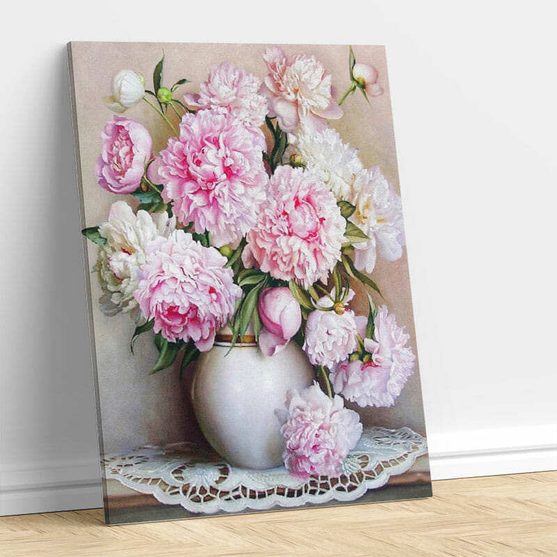 Weiß und rosa Blume