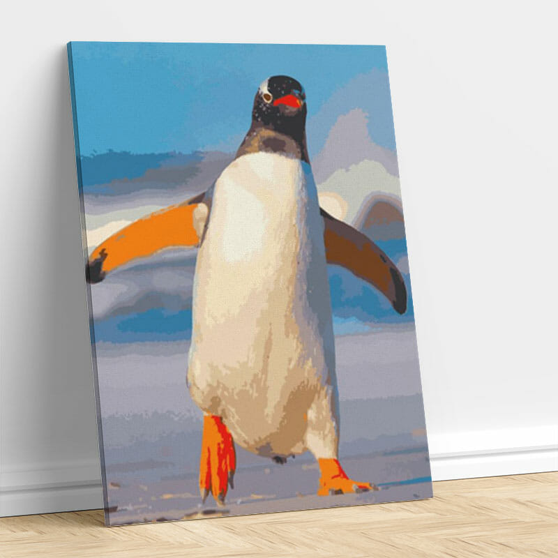 Walzender Pinguin