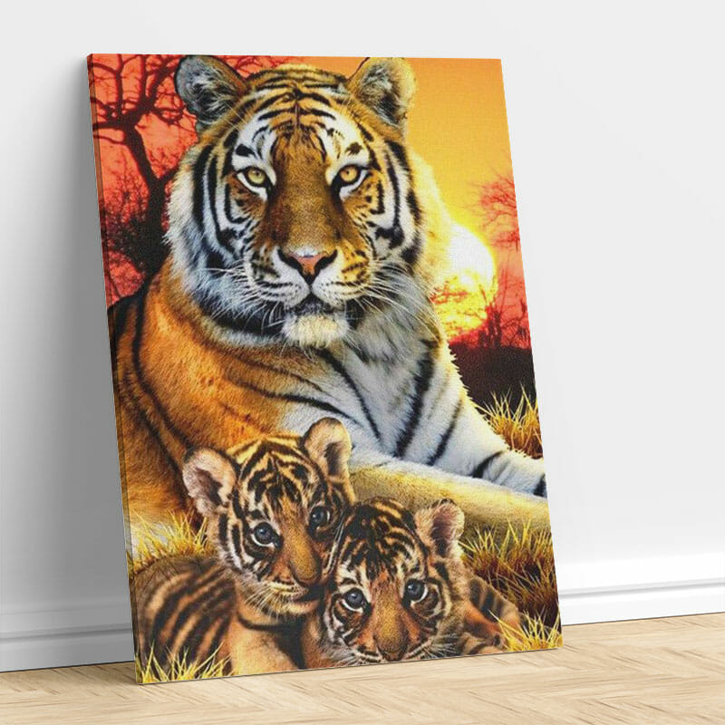 Tiger mit Jungtier