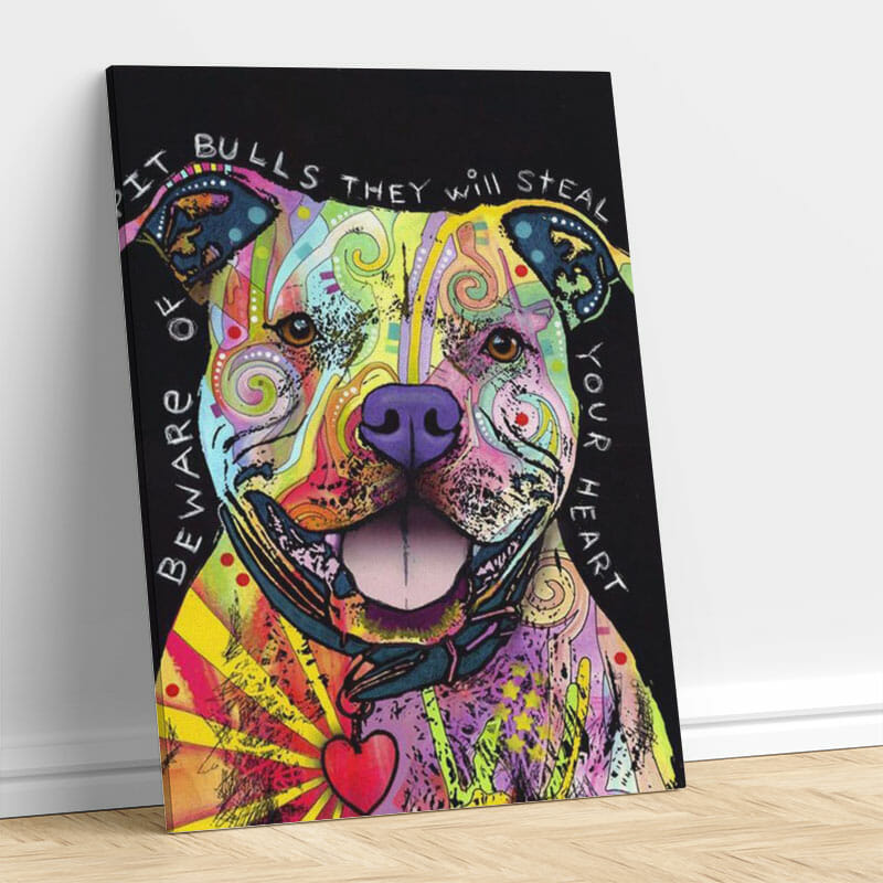 Abstrakter Hund mit Farben