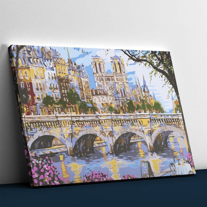 Erstaunliche Brücke und Blumen