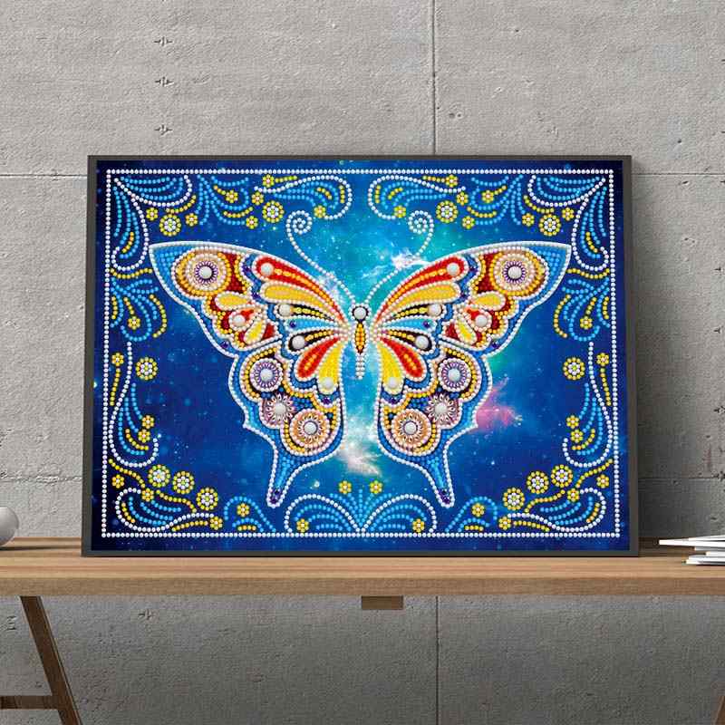 Schmetterling-Mosaik - Glühender Diamant Kunst
