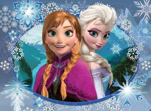 Anna und Königin Elsa - Diamant-Gemälde