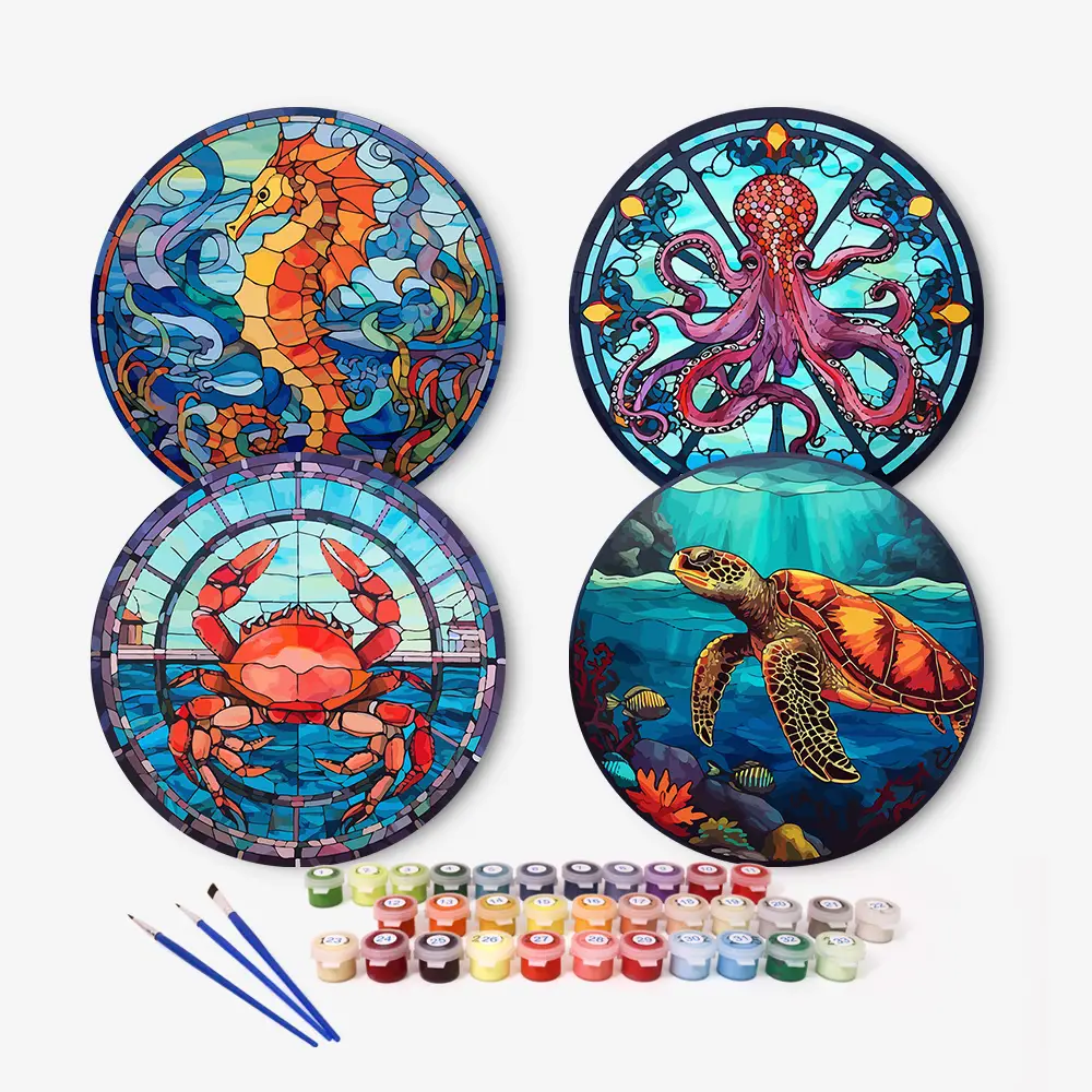 The Sea Life Placemats (4 Pieces) - Paint by number