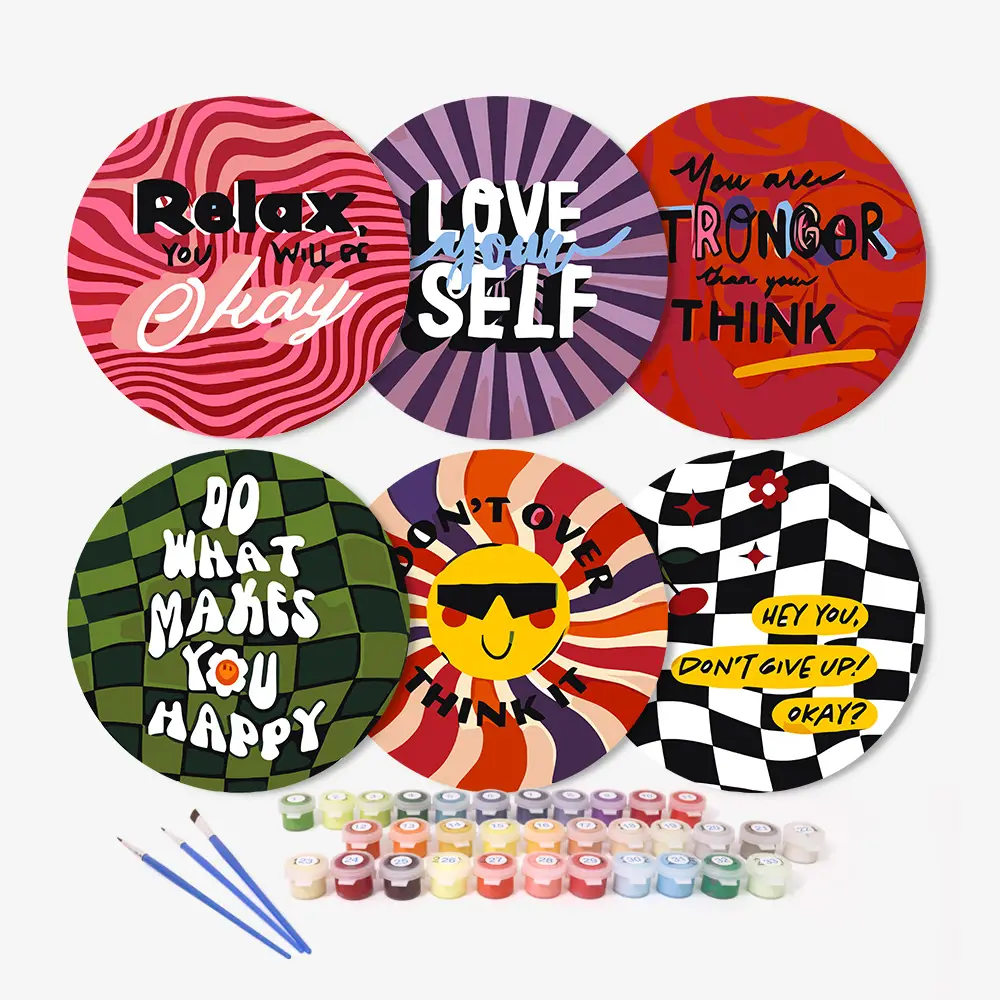 Cool Quotations Placemats (6 Pieces) - Paint by numbers