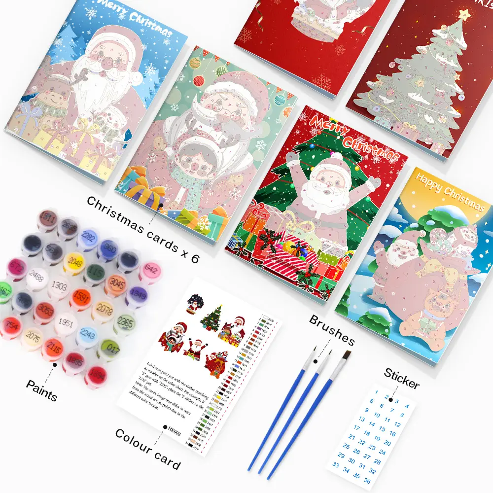 Personalized Christmas Cards - Paint by Numbers