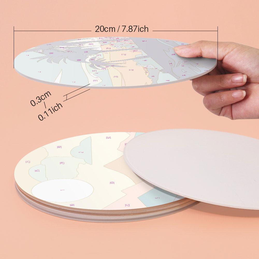 Minimalist Nature Placemats (6 Pieces) - Paint by number